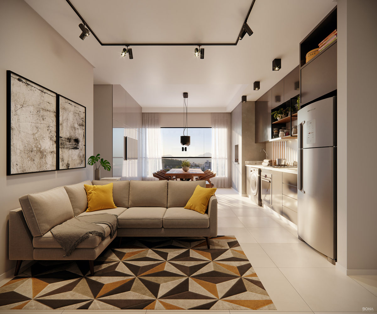 sala de estar soho residence
